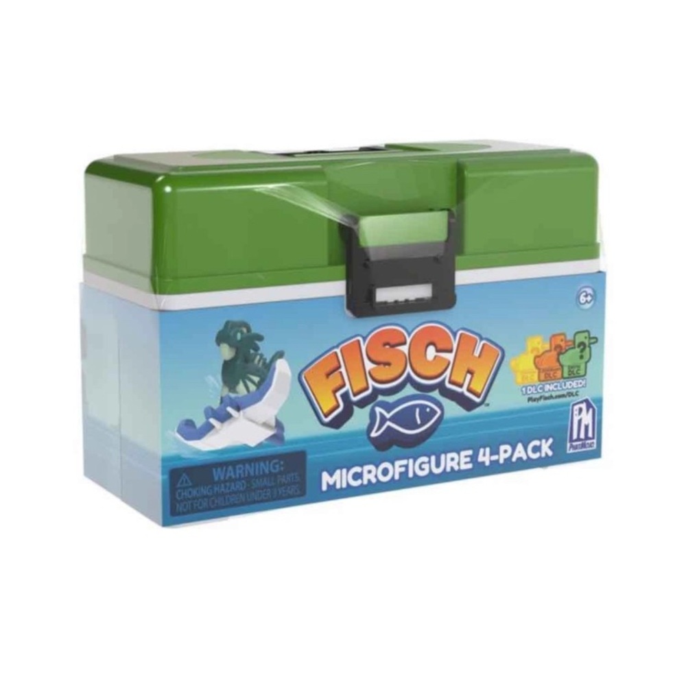 Fisch Microfigure Mystery 4-Pack [4 RANDOM Figures & 1 DLC Included!] Green